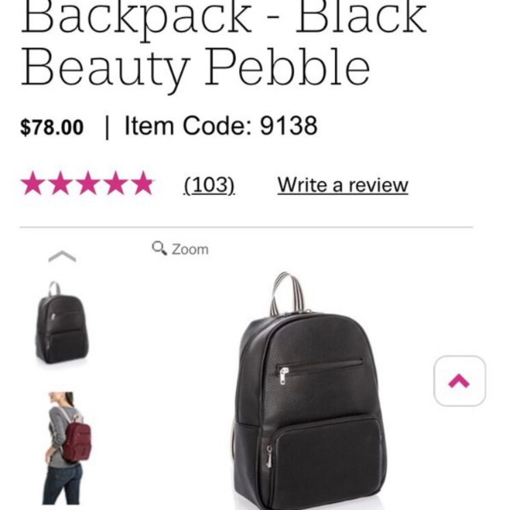 Thirty One Boutique Black Backpack